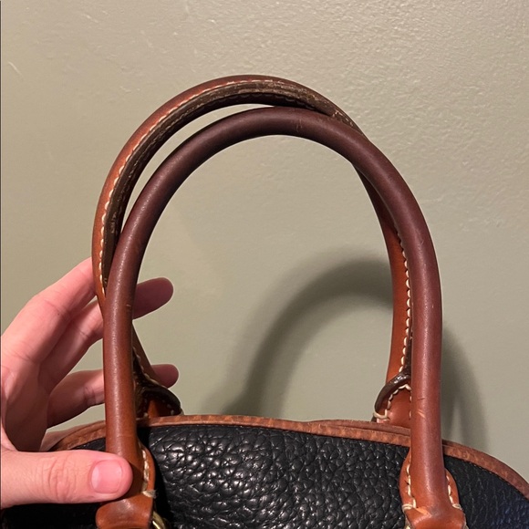 Dooney and Bourke Black and Brown Leather Handbag - Picture 5 of 12